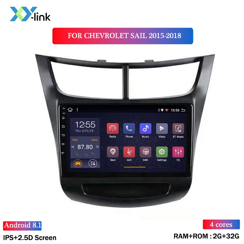 Горячая Распродажа ips 2.5D 9 дюймов Android 8,1 автомобильный Радио dvd-плеер для chevrolet SAIL- gps ГЛОНАСС Навигация Аудио Видео SWC - Цвет: 4 CORES 2G RAM