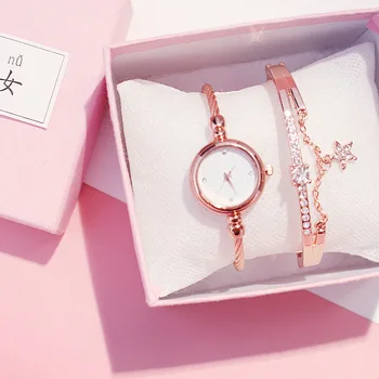 

Fashion Women Romantic Starry Sky Wrist Watch Stainless Steel Ladies Bracelet Watch set Quartz Wristwatch Clock Relogio Feminino