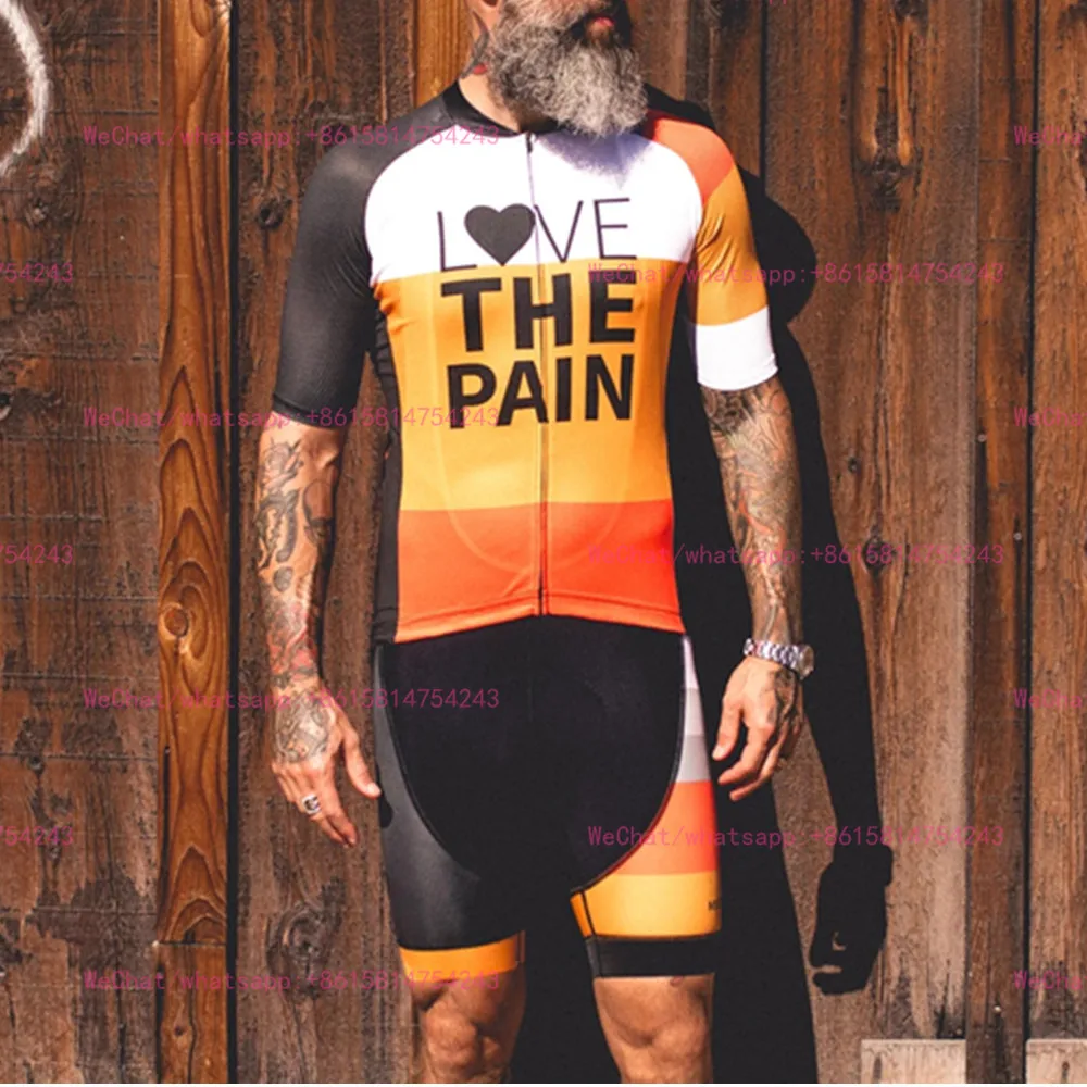 Summer sets Love the pain Soldier, Леопардовый Майо, топы с короткими рукавами, комплекты летней одежды для велоспорта, гоночного спорта, MTB ciclismo - Цвет: Summer sets