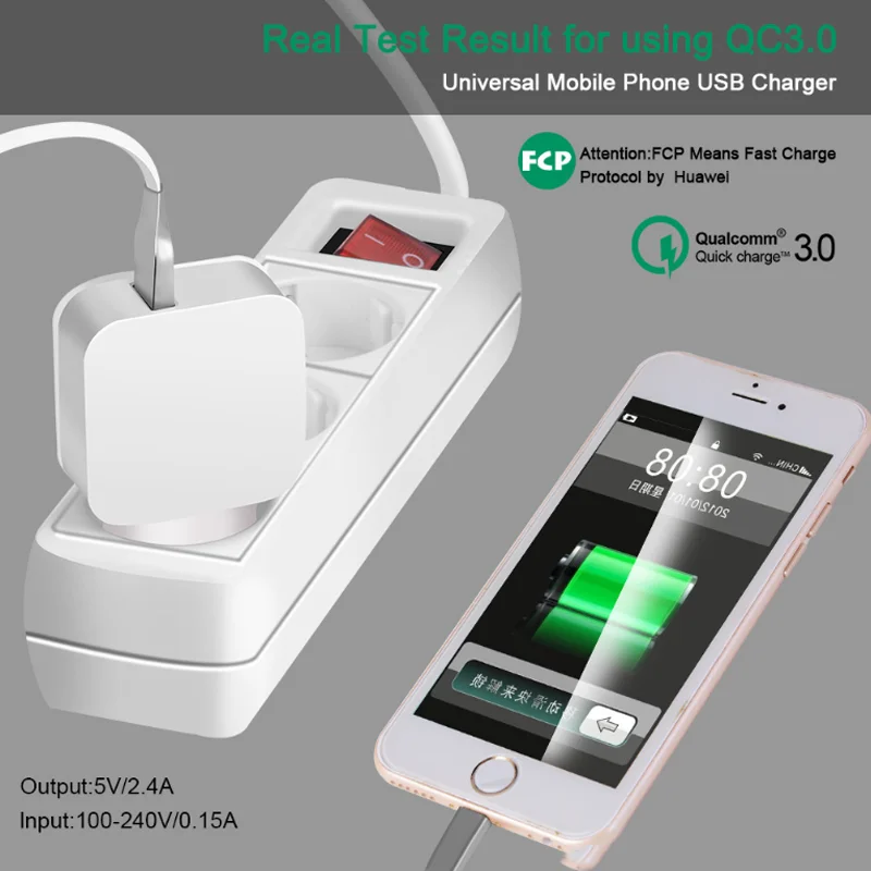 Быстрая зарядка 3 0 QC USB турбо настенное быстрое зарядное устройство для Huawei Xiaomi