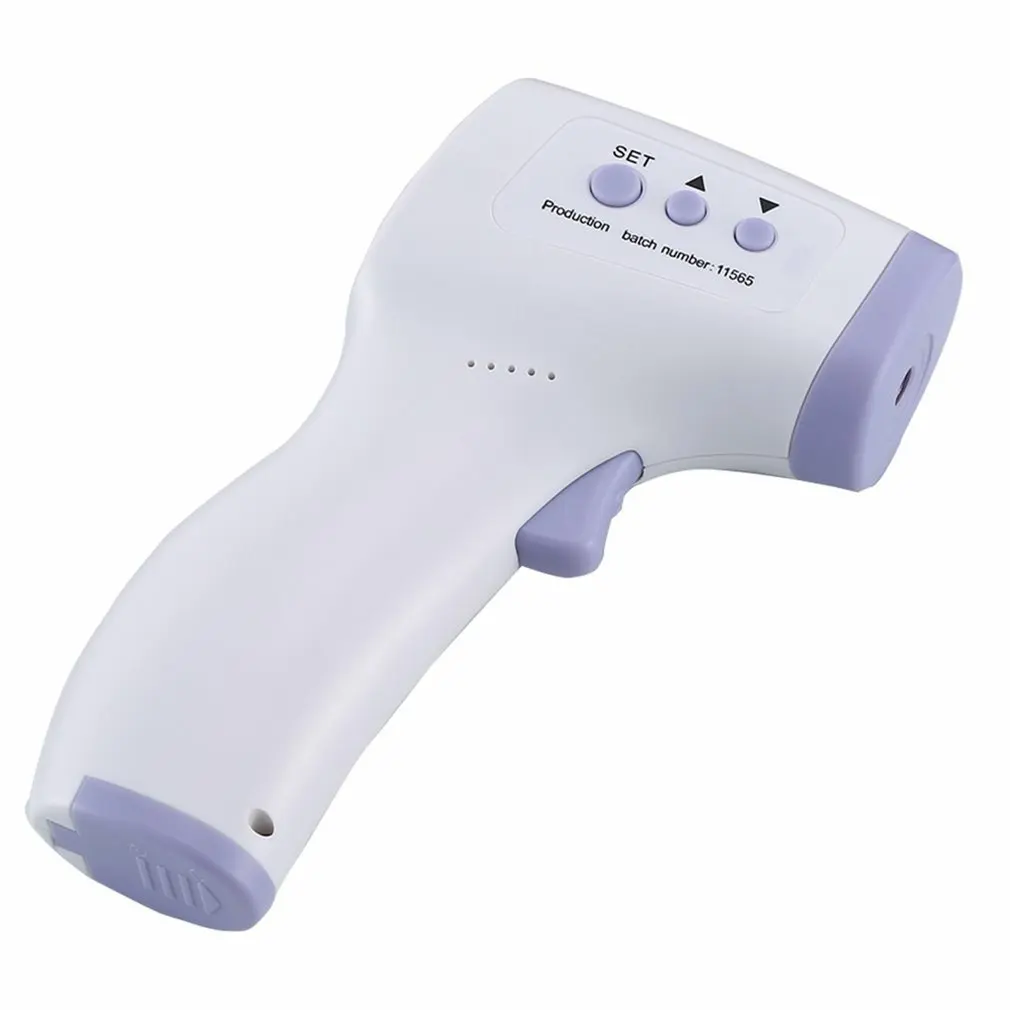 Termómetro infrarrojo sin contacto para la frente, medidor de temperatura corporal manual, retroiluminación Tricolor de alta medición