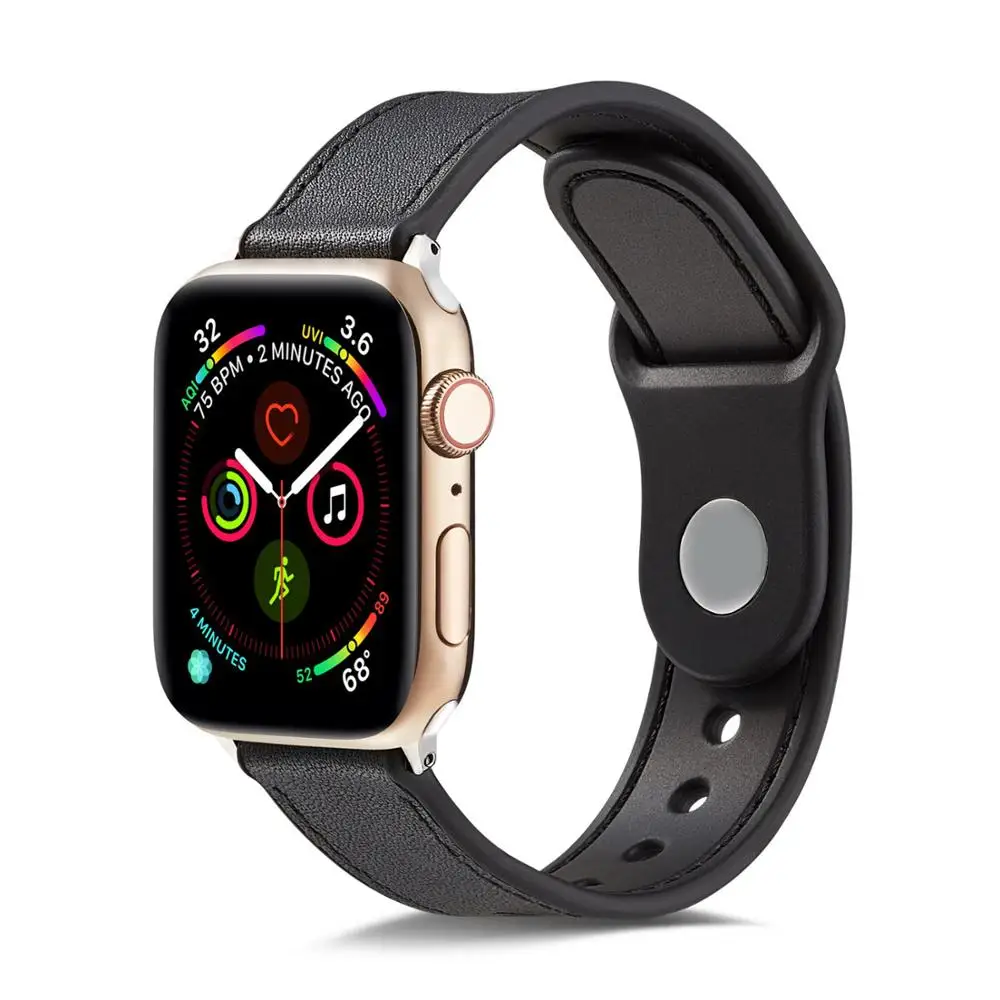 

Watch Band for Apple Watch Series 5/4 3/2/1 Sport Band Genuine Swift Leather Strap for iWatch Wrist TPU Closure Handmade