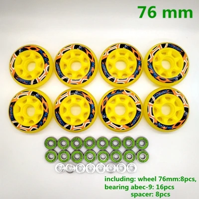 Роликовые колеса Скейт колеса 82 а подшипник ABEC-9 - Цвет: 76mm abec-9