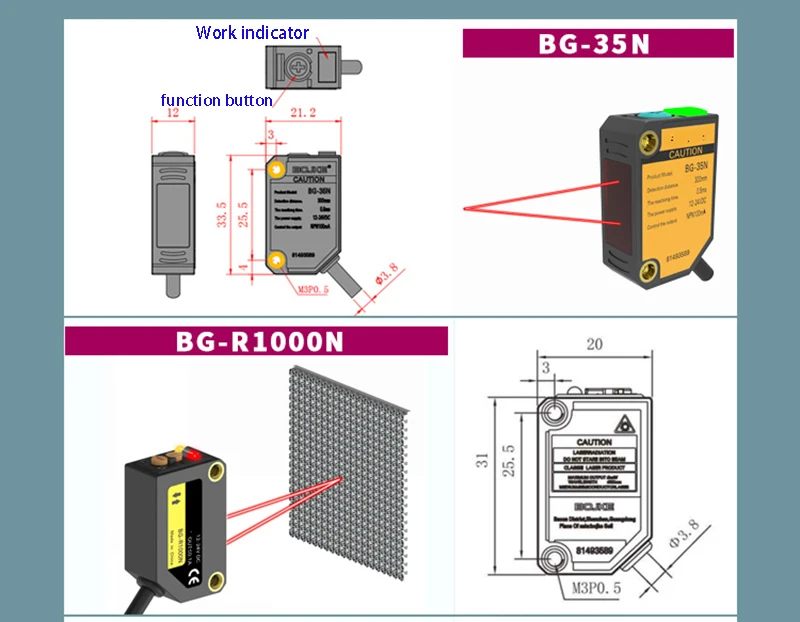 commutateur photoélectrique laser carré méthodes utiliser réflexion petit spot laser capteur de lumière rouge