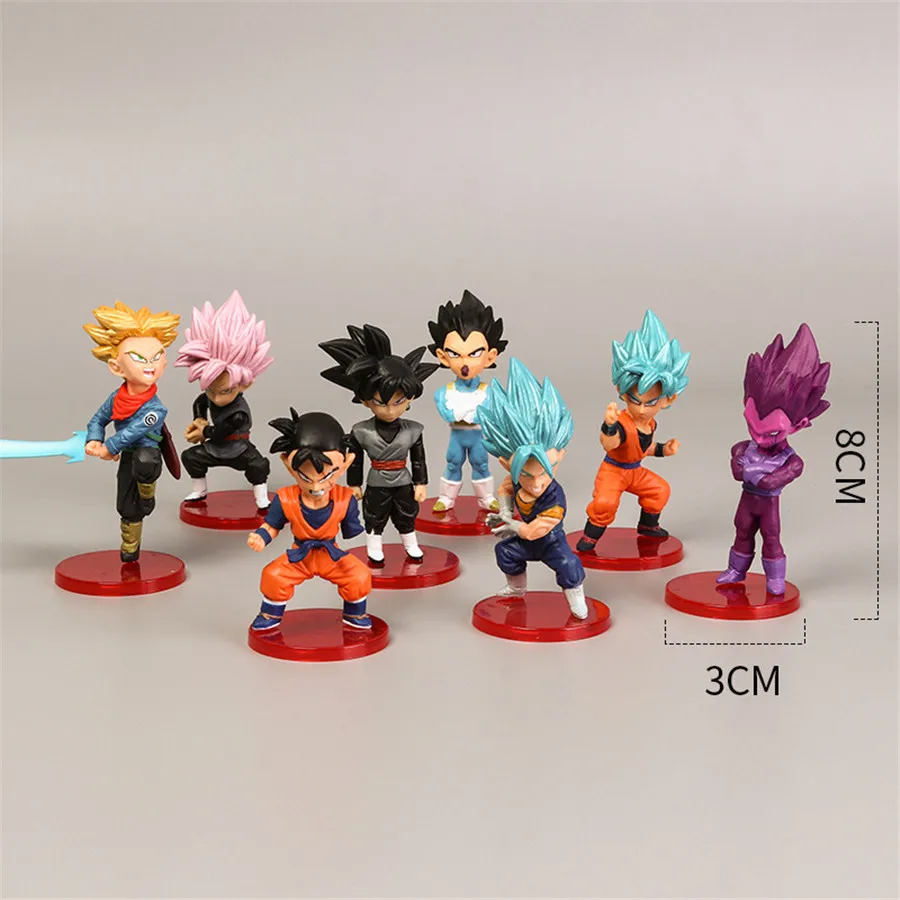 18 Стиль 8 см X 3 см Фигурки мини Goku Saiyan vegeta gohan Dragon Ball Z Рисунок Игрушки для мальчиков PVC Моделя с хорошим спросом Аниме Коллекция Kid Игрушка