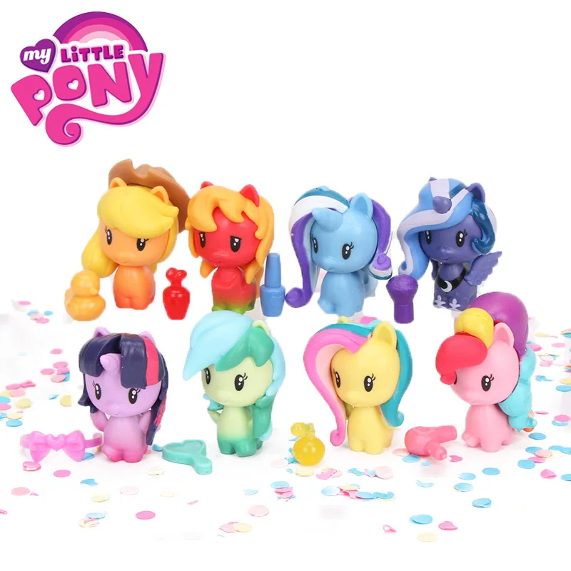 My Little Pony милашка Марка команда 8 фигурок с аксессуарами мини пони кукла конфетти