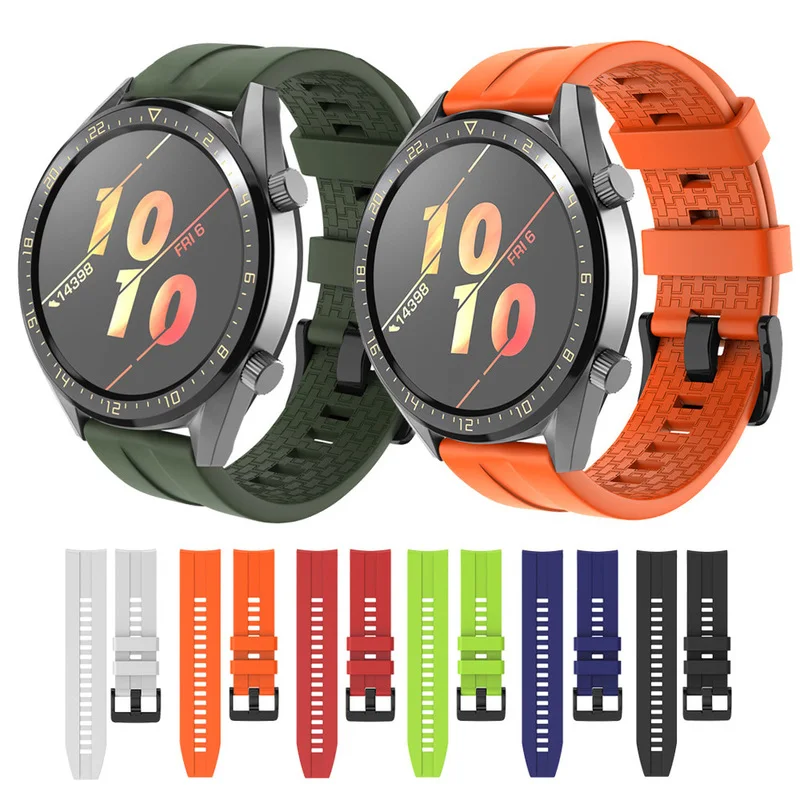 Спортивный силиконовый ремешок для часов 22 мм Huawei Honor Magic Watch GT Active браслет Samsung Galaxy