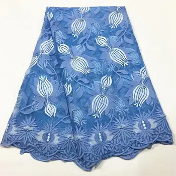 

Latest African Tulle Lace Fabric High Quality African French Stones Lace Fabric Nigerian Embroidery Tulle French Lace For Party