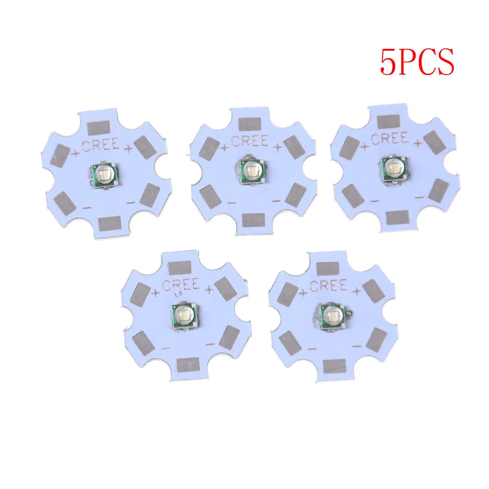 5pcs High Power Cree LED Green Light Emitter Diode Chip With 16mm 20mm