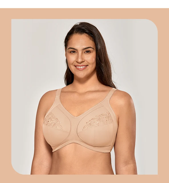 Women's Wireless Plus Size Seamless T Shirt Bra Comfort Full