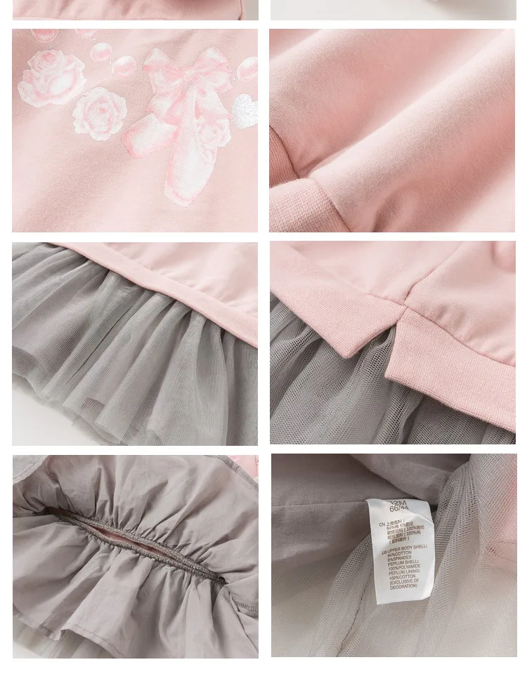 DBZ11396 dave bella/осеннее милое платье принцессы с цветочным принтом и рюшами для маленьких девочек детское модное праздничное платье детская одежда в стиле «лолита»