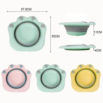 

Foldable Travel Wash Basin Portable Fruit Basin Collapsible Baby Washbasin Bathroom Accessories For Home Outing Carrying Storage