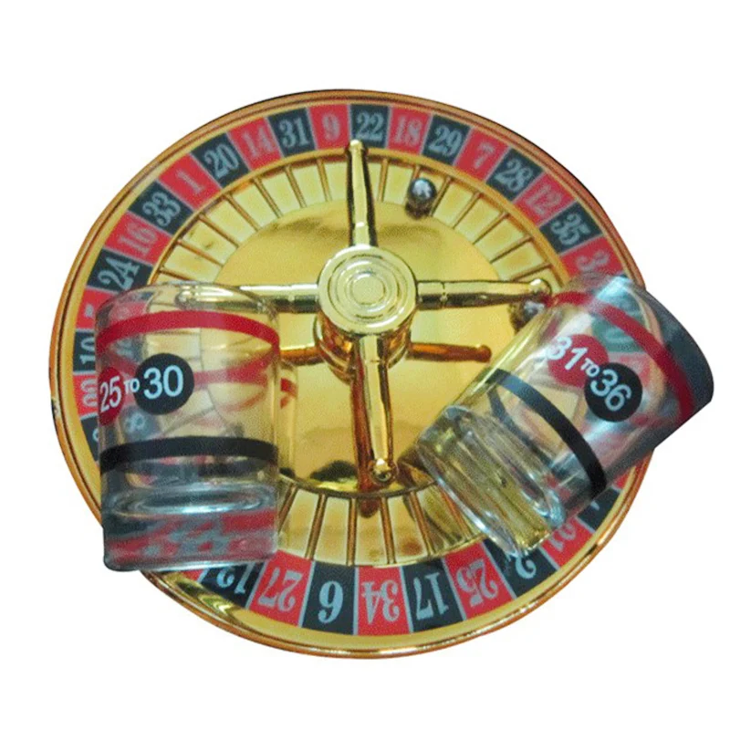 Новые подарки Русские Вечерние игры Lucky Shot Рулетка Питьевая игра с 6 стеклянными