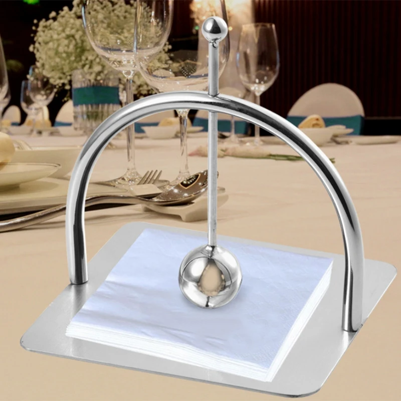 

Stainless Steel Tissue Holder/Square Tissue Holder/Square Base/Hotel Restaurant Napkin Holder/Table Creative Paper Holder