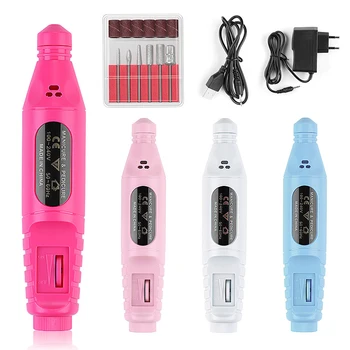 

Electric Nail Drill Machine Manicure Set Pedicure Nail Drill File Gel Remove Polishing Tools Portable Equipment 100-240V