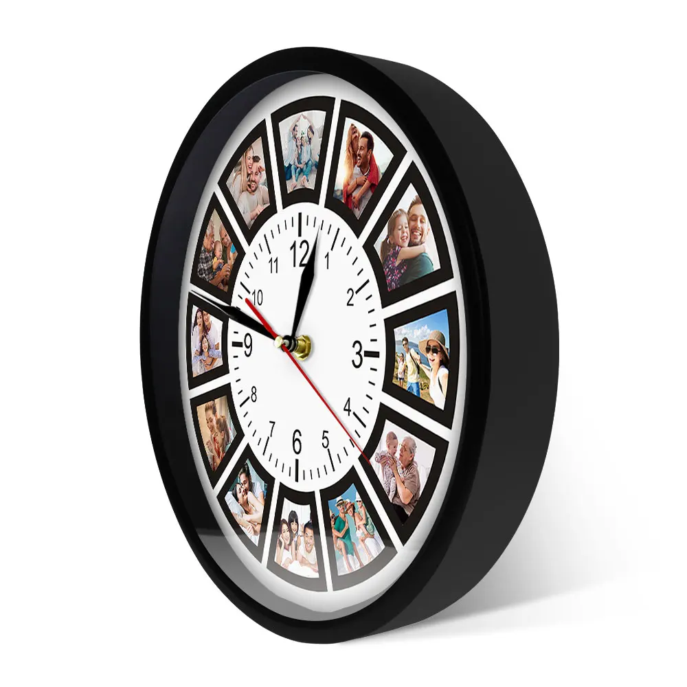 Creare Il Proprio Personalizzato 12 Foto Collage Instagram Custom Casa Orologio Da Parete Personalizzato Foto di Famiglia Stampato Orologio Da Parete Orologio - immagine 2