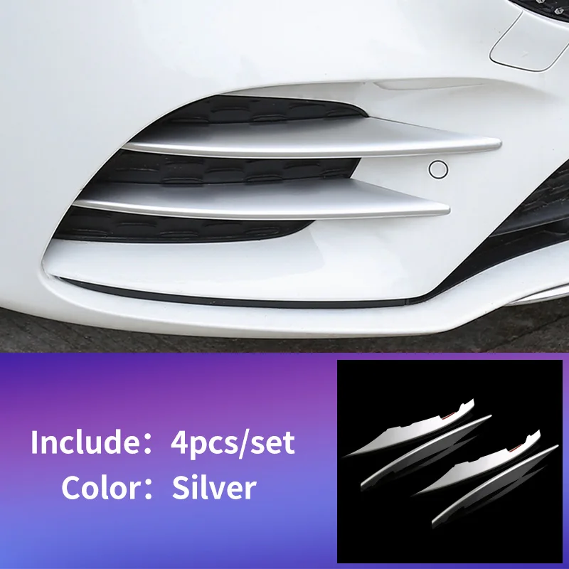 Передний противотуманный светильник для Mercedes w177 amg/класс a mercedes classe a w177 clase планки/a180 Mercedes a класс w177 аксессуары - Название цвета: silver 4pcs