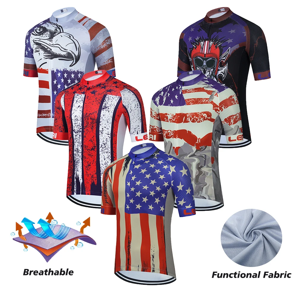 

2021 Cycling Jersey Man Summer Breathable Men's Cycling Shirt Quick Dry MTB Jersey Short Sleeve Mountain Bicycle Clothing