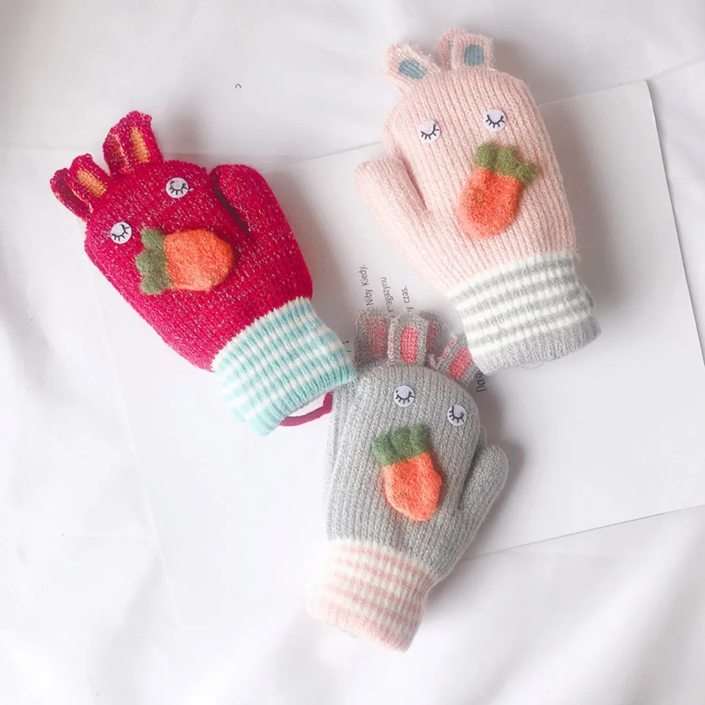 Детские варежки для мальчиков и девочек, перчатки с рисунком, теплые вязаные Утепленные перчатки для малышей, перчатки для новорожденных, белые перчатки для детей, Handschoen