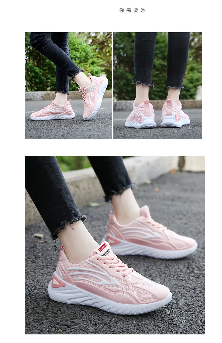 Fashion Pink Sneakers Women Tennis Shoes Cheap Sport Shoes Women Breathable Ladies Trainers Zapatillas Mujer Tenis Feminino