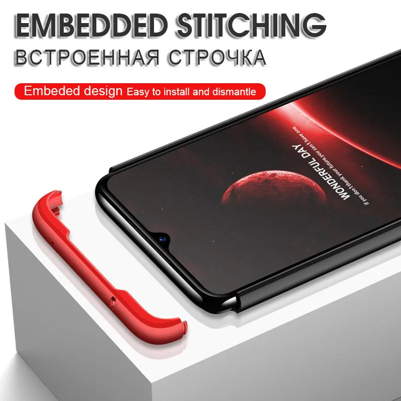 3 в 1 жесткий защитный 360 чехлы чехол на для Xiaomi Redmi note 8 Pro Redmi note8 T Сяоми ксиоми Редми Ноут 8 8T про роскошный чехол из поликарбоната для Redmi8 A Redmi 8A Note 8t Редми 8 8A