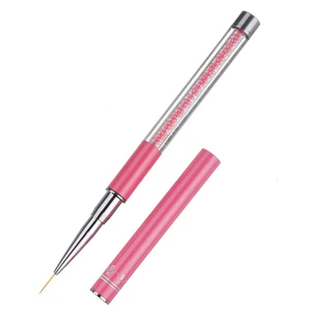 

Monja Acrylic Bead Handle Nail Art Pad Brush French Line Stripe Painting Drawing Pen Manicure Tool Pink 11Mm Pull Pen
