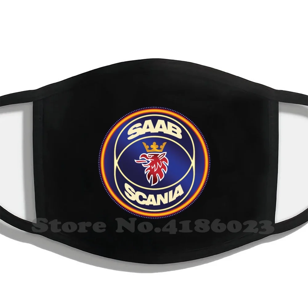 Saab Cars Sweden Men Women Washable Black Masks Jets | Аксессуары для одежды