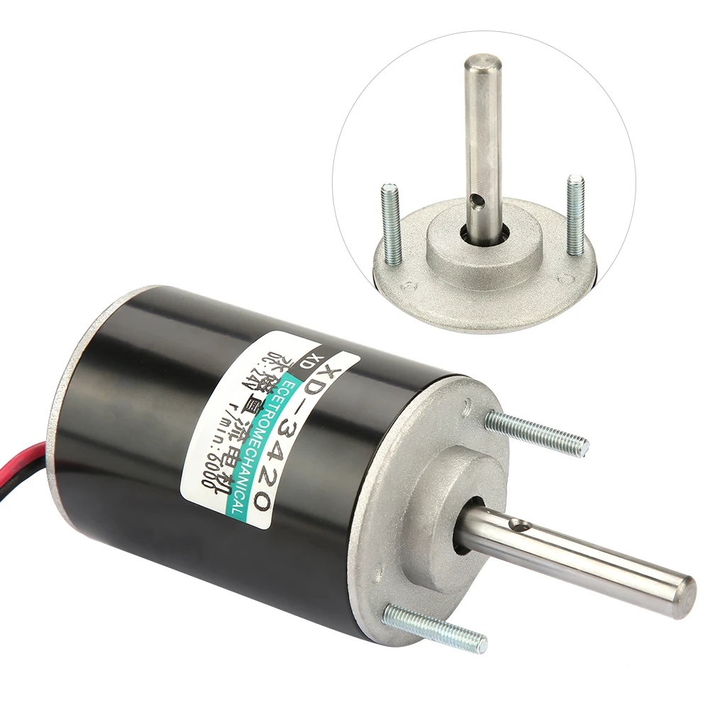 30W Permanent Magnet DC Electric Motor High Speed CW/CCW 24V 6000RPM Motor Non-Threaded DC Permanent Magnet