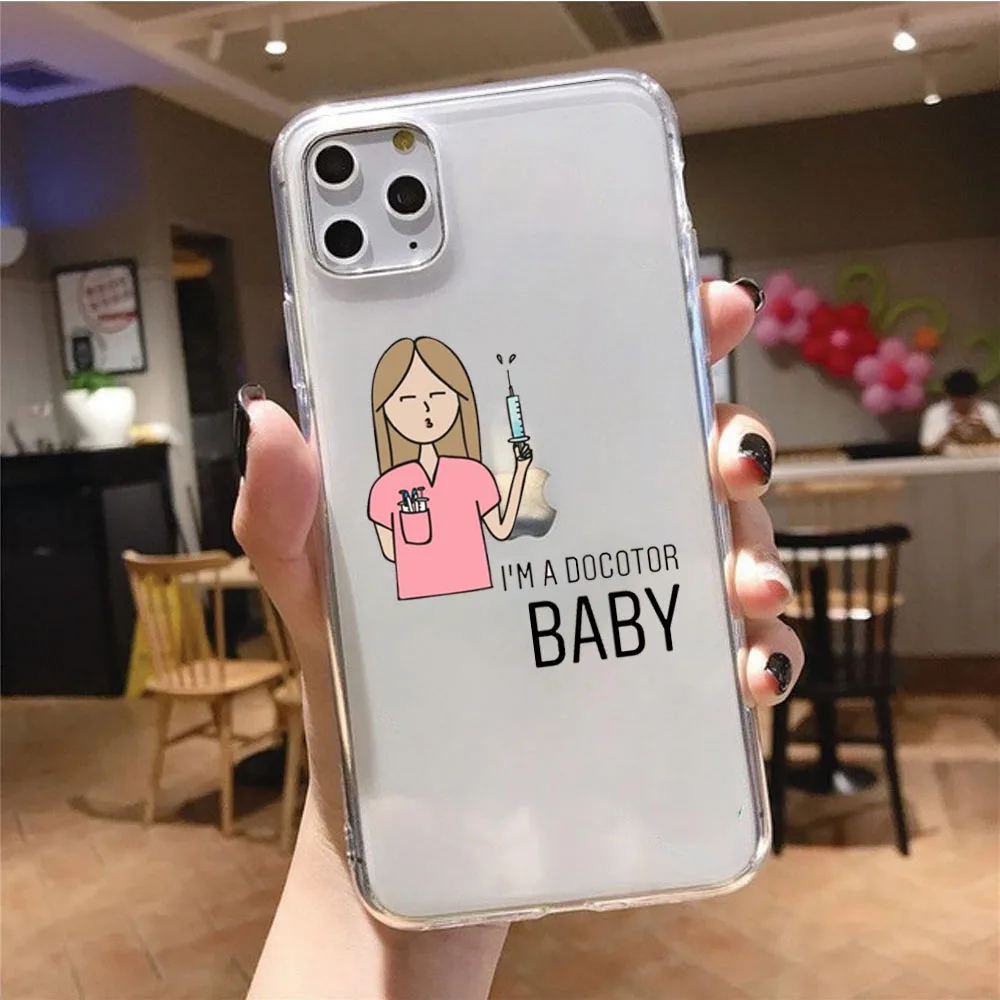 iphone 13 pro clear case Cute Cartoon Medicine Doctor Nurse Phone Case For iphone 13 Pro Max 12mini 12 11 ProMax XS MAX XR SE2 8 7 plus X best cases for iphone 13 pro 