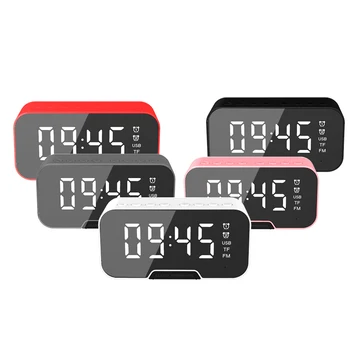 

Wireless bluetooth speakers small portable mini clock sound subwoofer mobile 3 d surrounding residential dual alarm clock