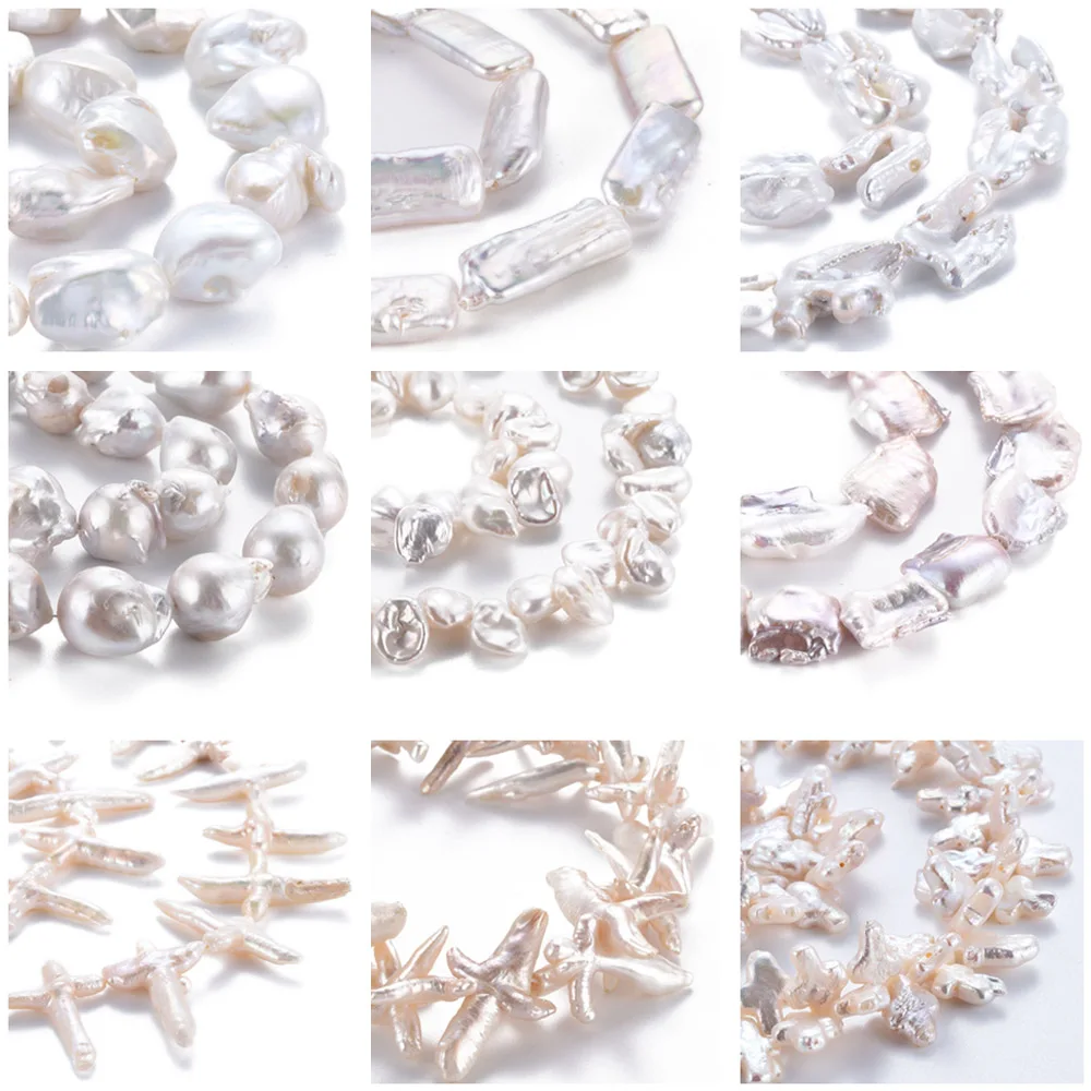 

1 Strand Freshwater Natural Keshi Pearl Beads Strands for Fashion Bracelet Necklace DIY jewelry making Decor Accessories