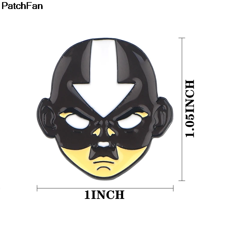 Patchfan Аватар цинковый галстук мультфильм забавные булавки броши для рюкзака, одежды для мужчин и женщин шляпа Декоративные значки медали A2488
