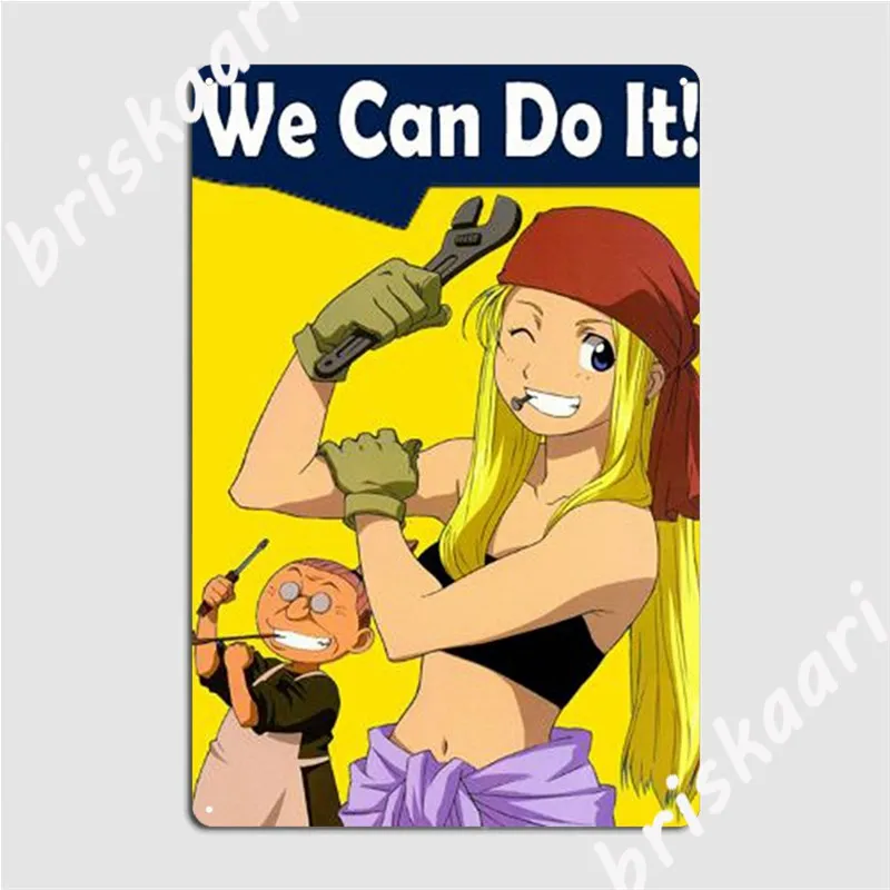 Winry Can Do It Poster Metal Platform Club Party Club Bar Classic Murale Painting Tin Sign Poster