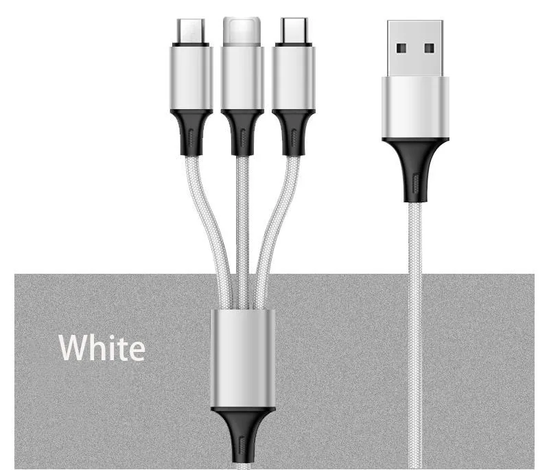 DUSH USB кабель для iPhone XS X 8 7 зарядное устройство 3 в 1 микро USB кабель для Android USB TypeC кабели для мобильных телефонов для samsung