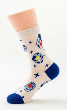 xiaonvhaiD3-4 C 2Pairs/lot=4Pieces Spring Autumn Creative Cartoon Women Fashion Socks Sports Cotton Socks Casual Women - Цвет: xiaonvhaiD3-4 C