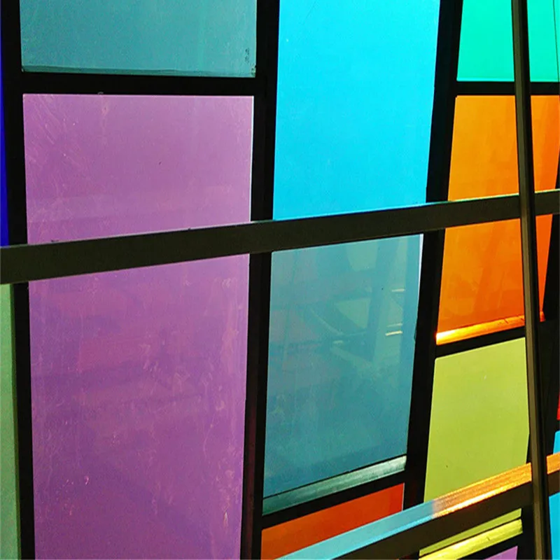 Color two-way perspective window glass sticker balcony door stickers heat insulation shop decoration film | Дом и сад