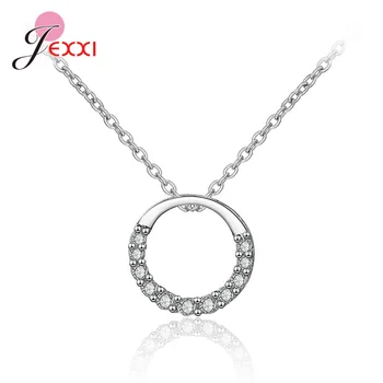 

Wedding New Fashion 925 Sterling Silver Cubic Zircon Magic Wand Round Necklace Pendant for Girl Birthday Gift Jewelry Bijoux