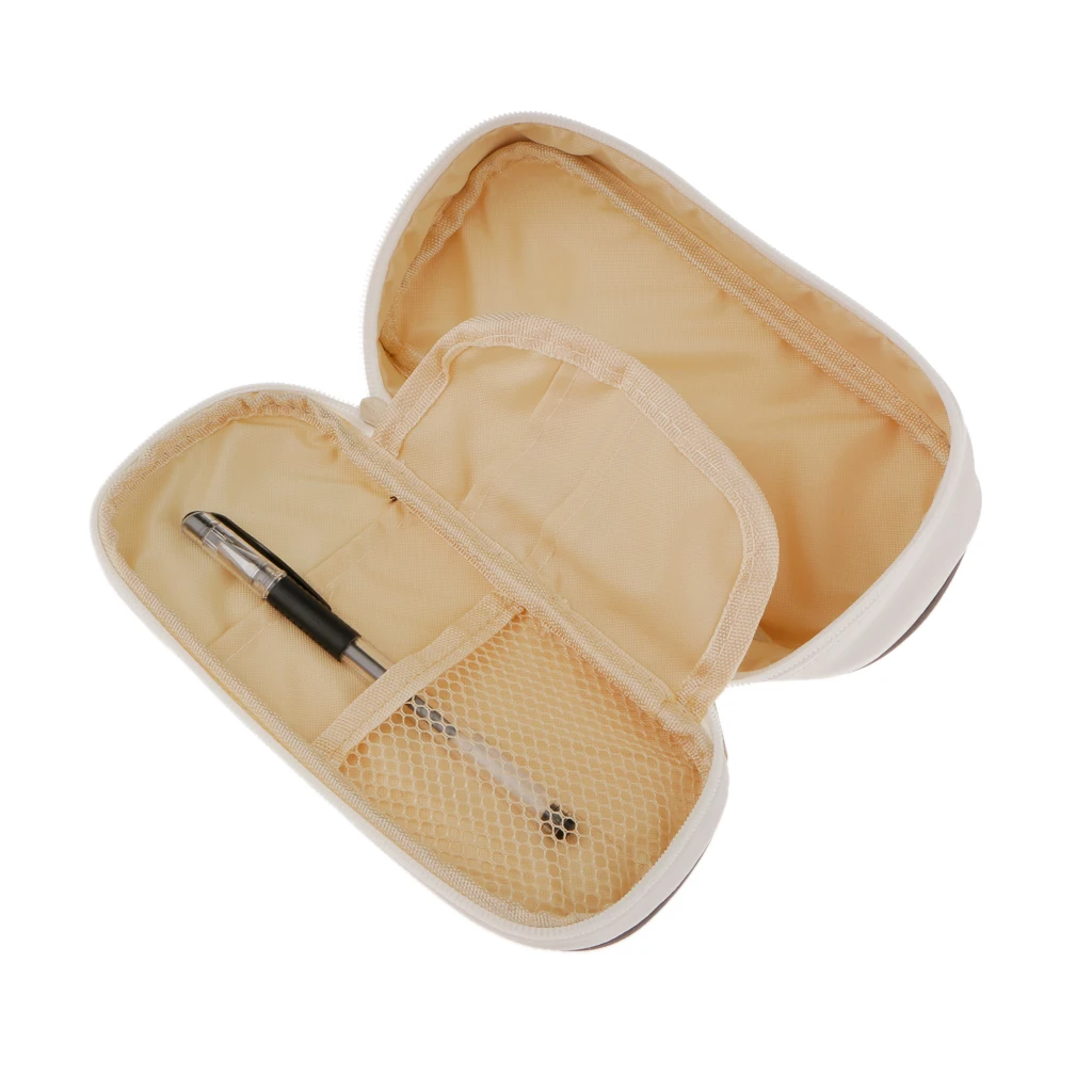 Cute Animal Paint PU Makeup Bag Kids School Pen Pencil Bag Case Yellow