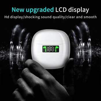 

J3 Pro wireless Bluetooth headset digital LED earphone private model type-C interface HD LED LCD display