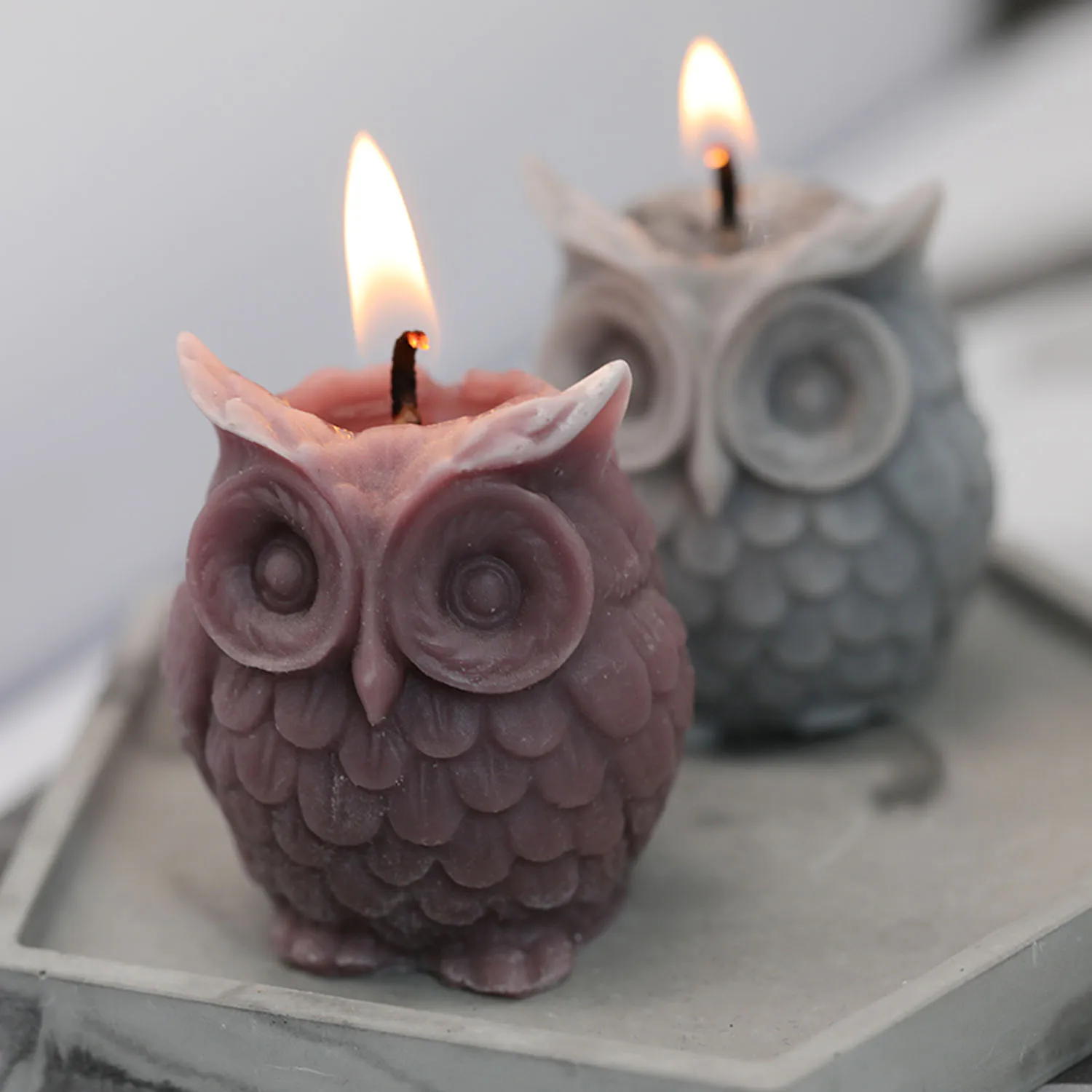 

3D Owl Candle Making Mold Silicone DIY Handmade Resin Soap Pastry Cake Clay Baking Moulds for Plaster Wax Mould Decorating Tools