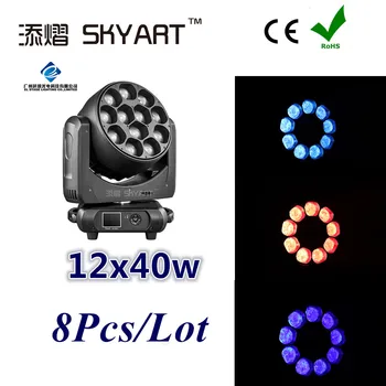 

8Pcs/Lot 12x40w 4in1 RGBW Wash Zoom Moving Head For Party Pixel Led Lighting