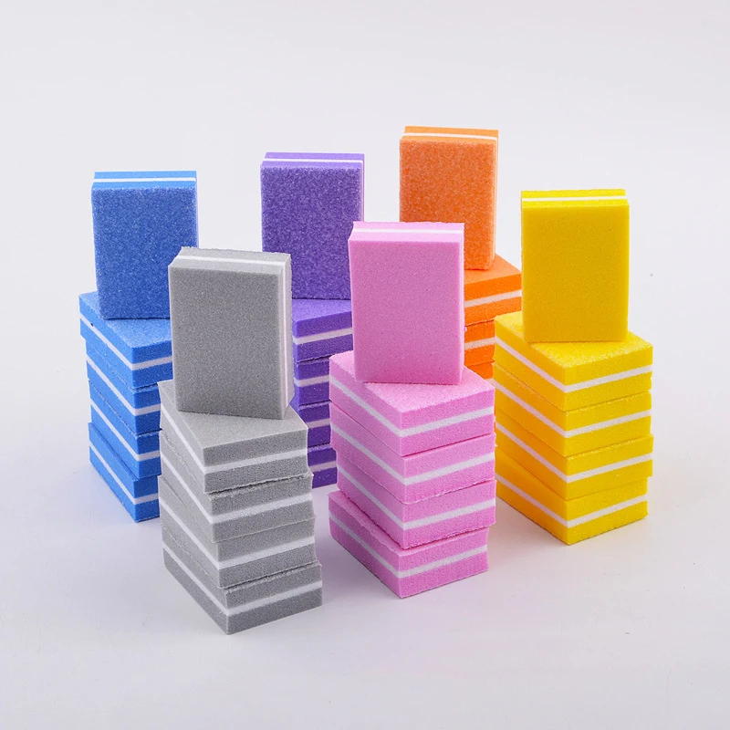 500-100PCS Nail Sanding Buffer Block - Double Sided
