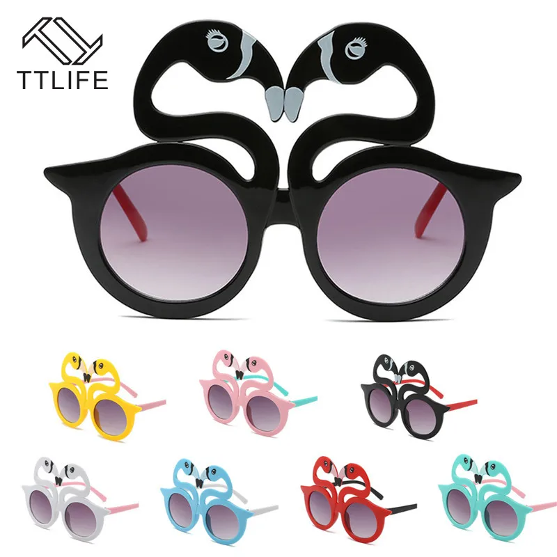 

TTLIFE Cute Swan Shape Kids Sunglasses Polarized Child Baby Safety Coating Sun Glasses Girl Eyewear Shades Infant Uv400 Gafas