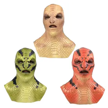 

Halloween Horror Face Cover Zombie Horror Mask Halloween Basilisk Viper Latex Headgear