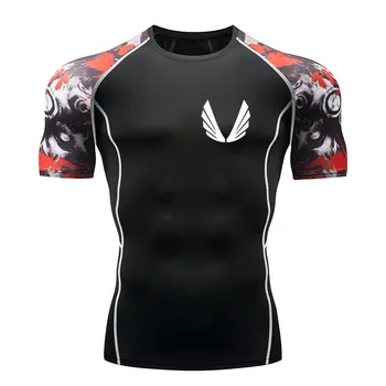 

Short-sleeve sweatshirt summer men's quick-drying t-shirt gym fitness clothing Running T shirt Men sportswear plus size