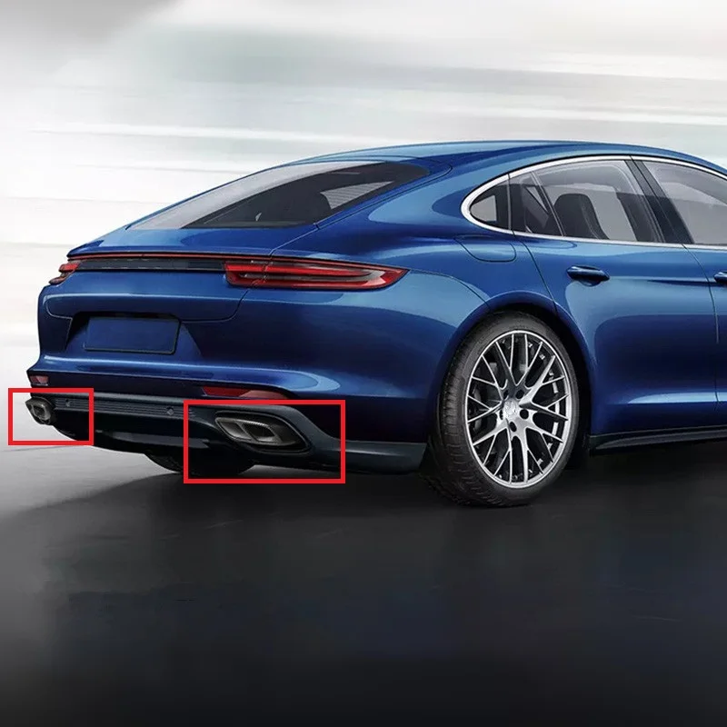 1 пара углеродного волокна выхлопной наконечник глушитель Крышка для Porsche Panamera Стайлинг Литье отделка