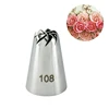 #108 #108L Rose Icing Piping Nozzles Stainless Steel Flower Mouth Cream Pastry Tips Nozzles Bag Cake Decorating tools ► Photo 1/6