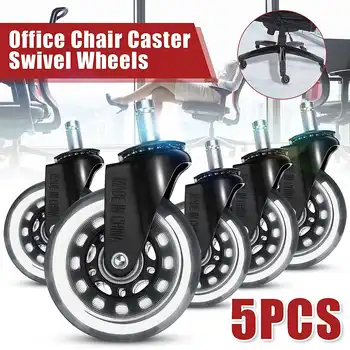 

5Pcs 3 Inch Heavy Duty Office Chair Caster Swivel Wheels Roller Office Gaming Racing Cmputer Chair Replacement