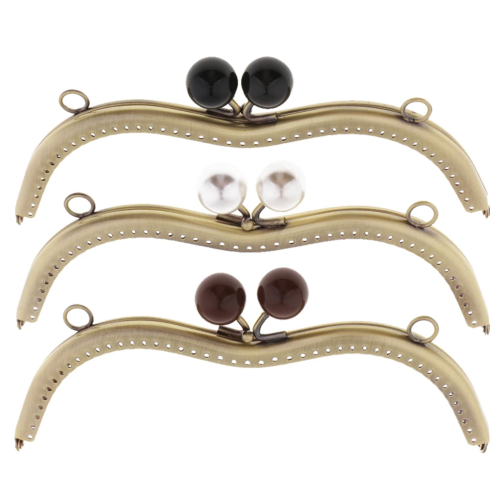 Винтажная металлическая оправа для сумочки швейная бронзовая застежка с