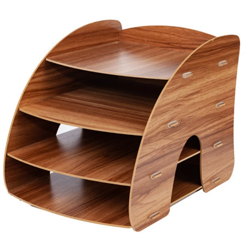 

Creative A4 Desktop File Holder Document Storage Box Decorative Office Desk Organizer Wood Office Desk Sets